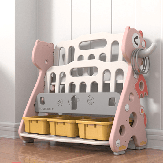 Lovely Baby - Dinosaur Bookshelf with Toy Rack - Marah Kids