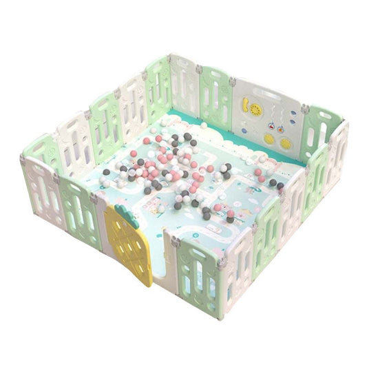 Lovely Baby - Kids Fruity Playpen 18pcs - Green - Marah Kids