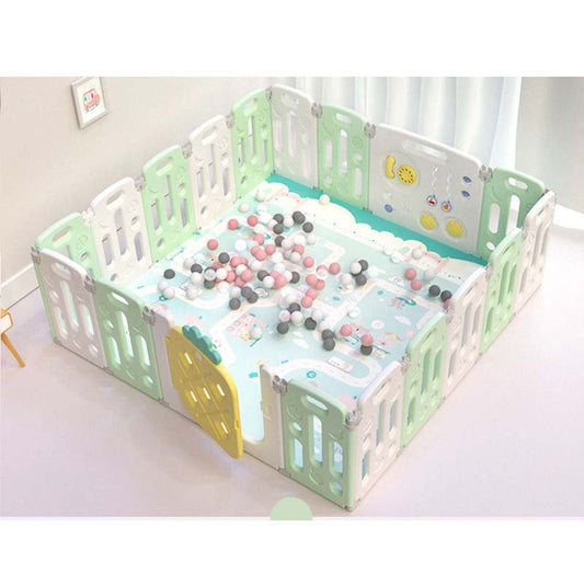 Lovely Baby - Kids Fruity Playpen 18pcs - Green - Marah Kids