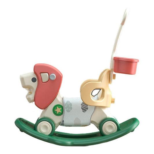 3 - In - 1 Rocking Lion & Push Car - Green - Marah Kids