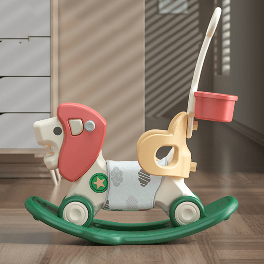 3 - In - 1 Rocking Lion & Push Car - Green - Marah Kids