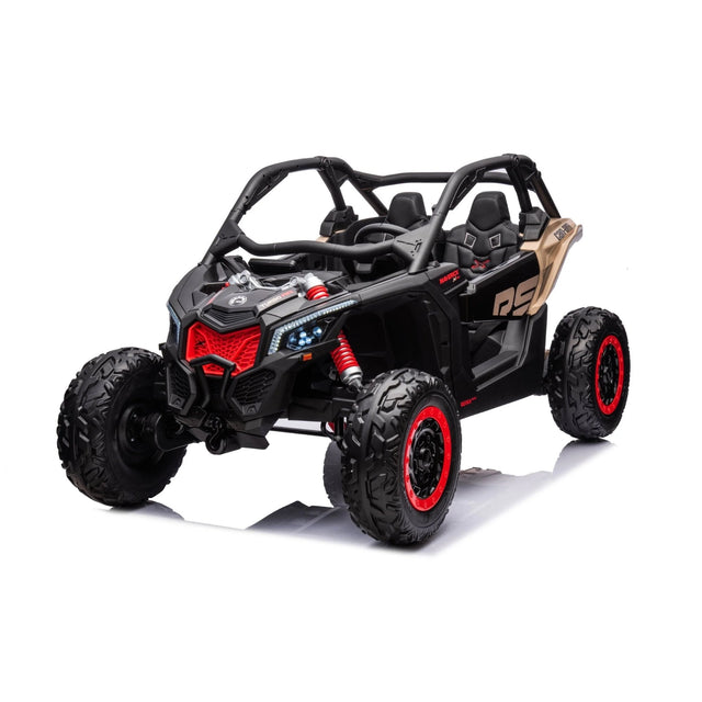 Can Am Maverick 24V Electric Ride-On Buggy - Black: LED, Remote, MP3, EVA Wheels