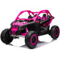 Can Am Maverick Licensed 24V Electric Ride On UTV Buggy, LED Lights, EVA Wheels, MP3, Parental Remote - Pink