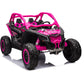 Can Am Maverick Licensed 24V Electric Ride On UTV Buggy, LED Lights, EVA Wheels, MP3, Parental Remote - Pink