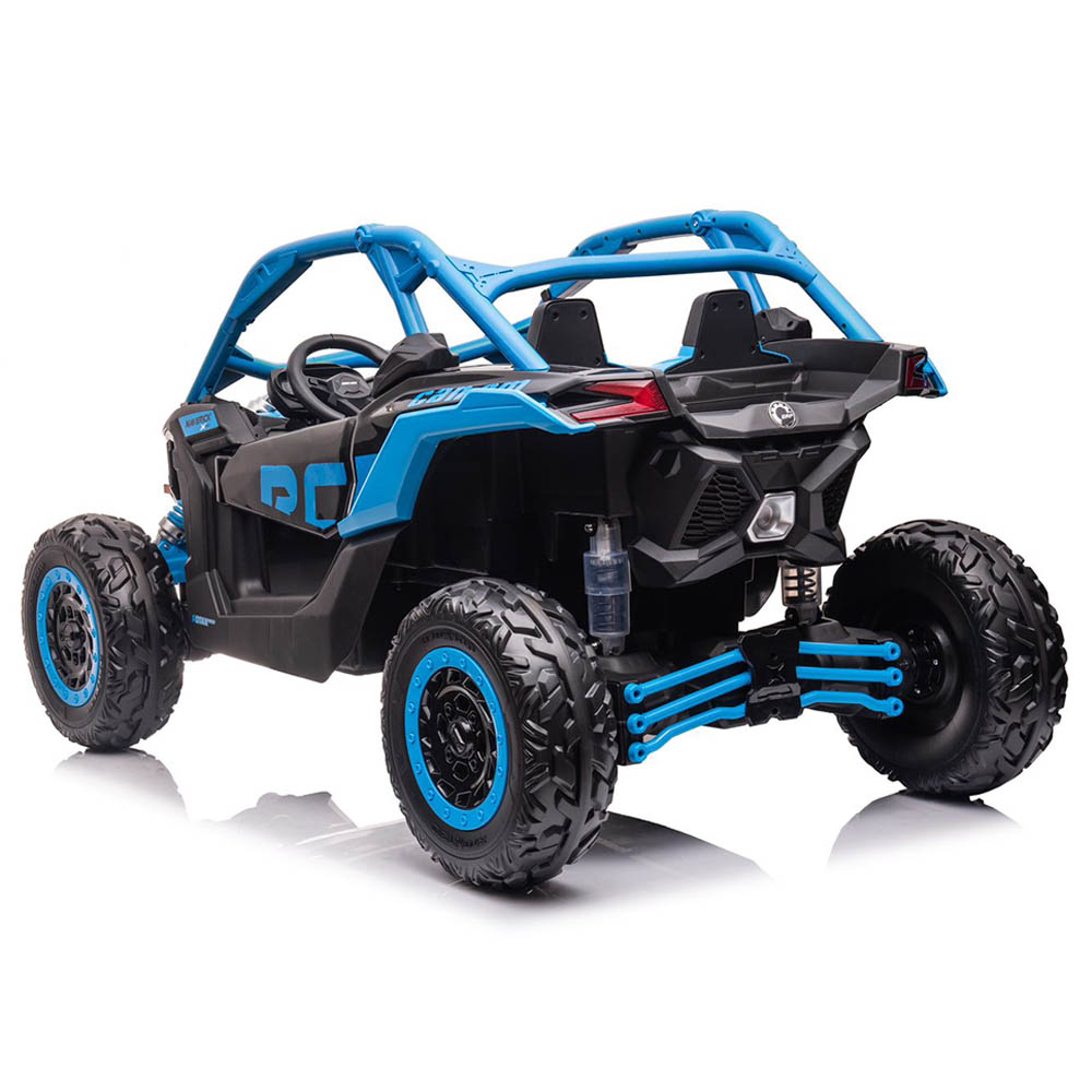 Can Am Maverick Licensed 24V Electric Ride On UTV Buggy, LED Lights, EVA Wheels, MP3, Parental Remote - Blue