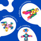 Clixo Rainbow Pack - 42 Piece Magnetic Building Set - Marah Kids