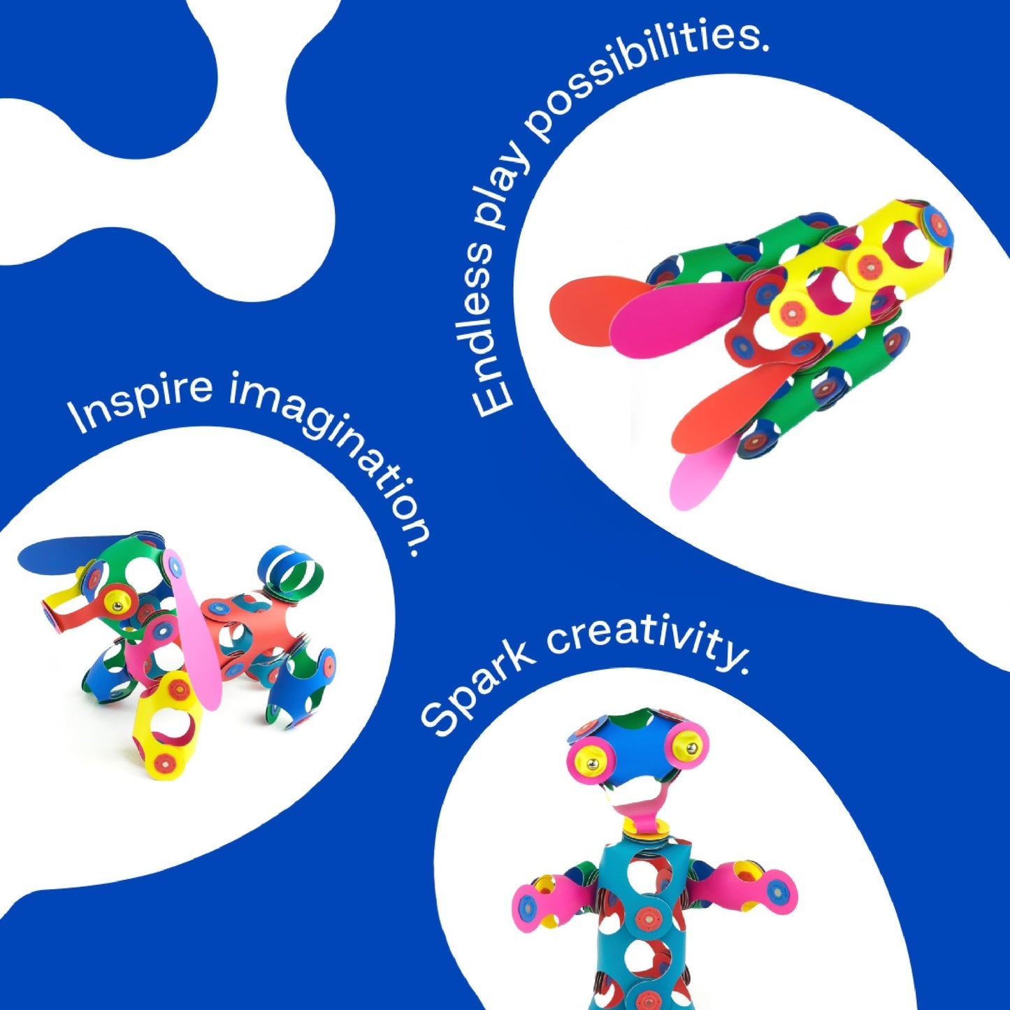Clixo Rainbow Pack - 42 Piece Magnetic Building Set - Marah Kids