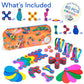 Clixo Super Rainbow Pack - 60 Piece Magnetic Building Set
