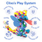 Clixo Super Rainbow Pack - 60 Piece Magnetic Building Set