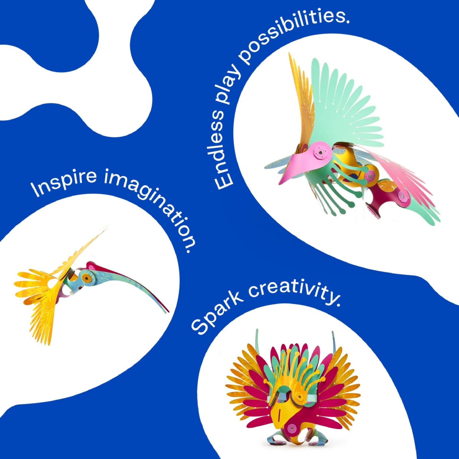 Clixo Tropical Birds Pack - 22 Piece Magnetic Building Set - Marah Kids