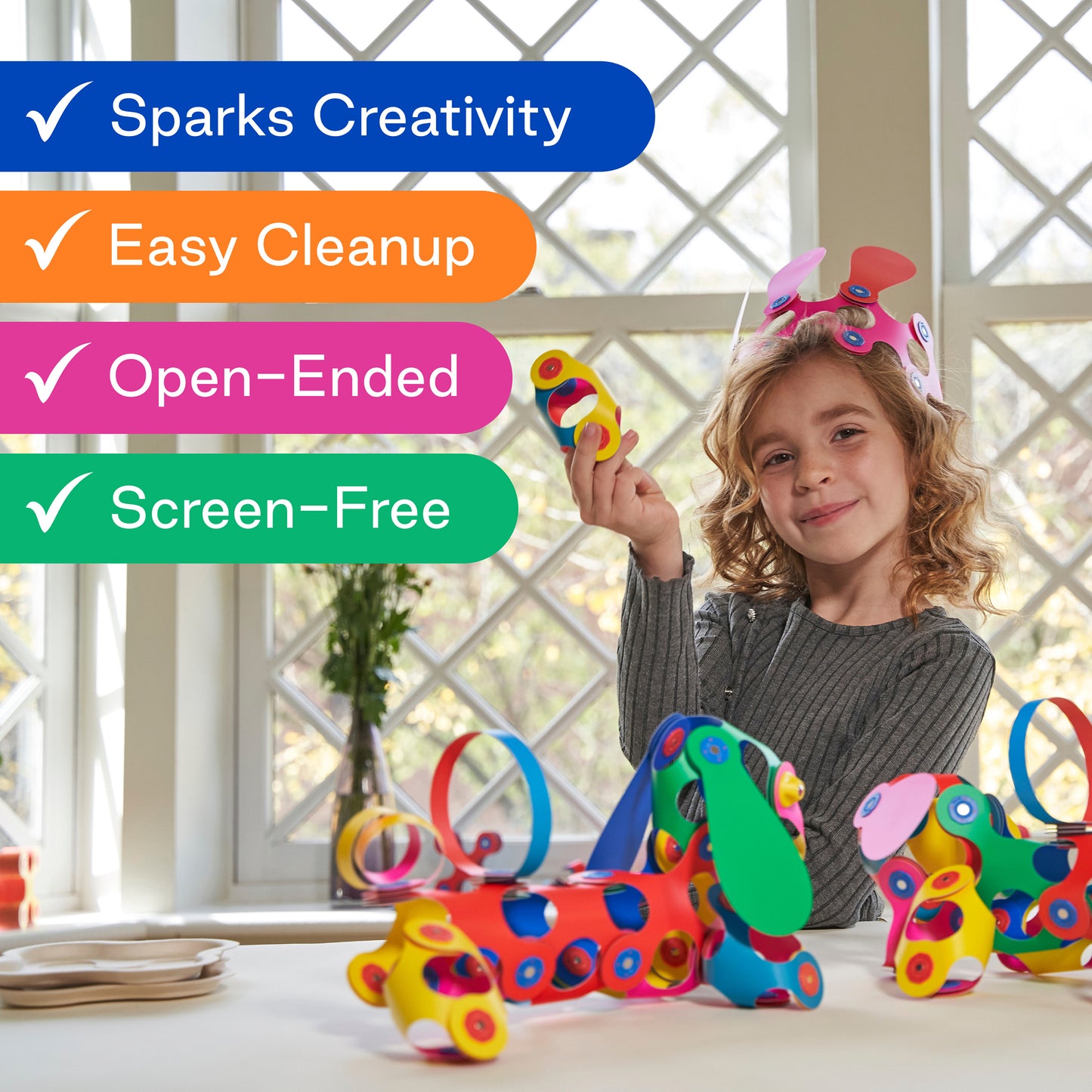 Clixo Wheel Creator Pack - 72 Piece Magnetic Building Set