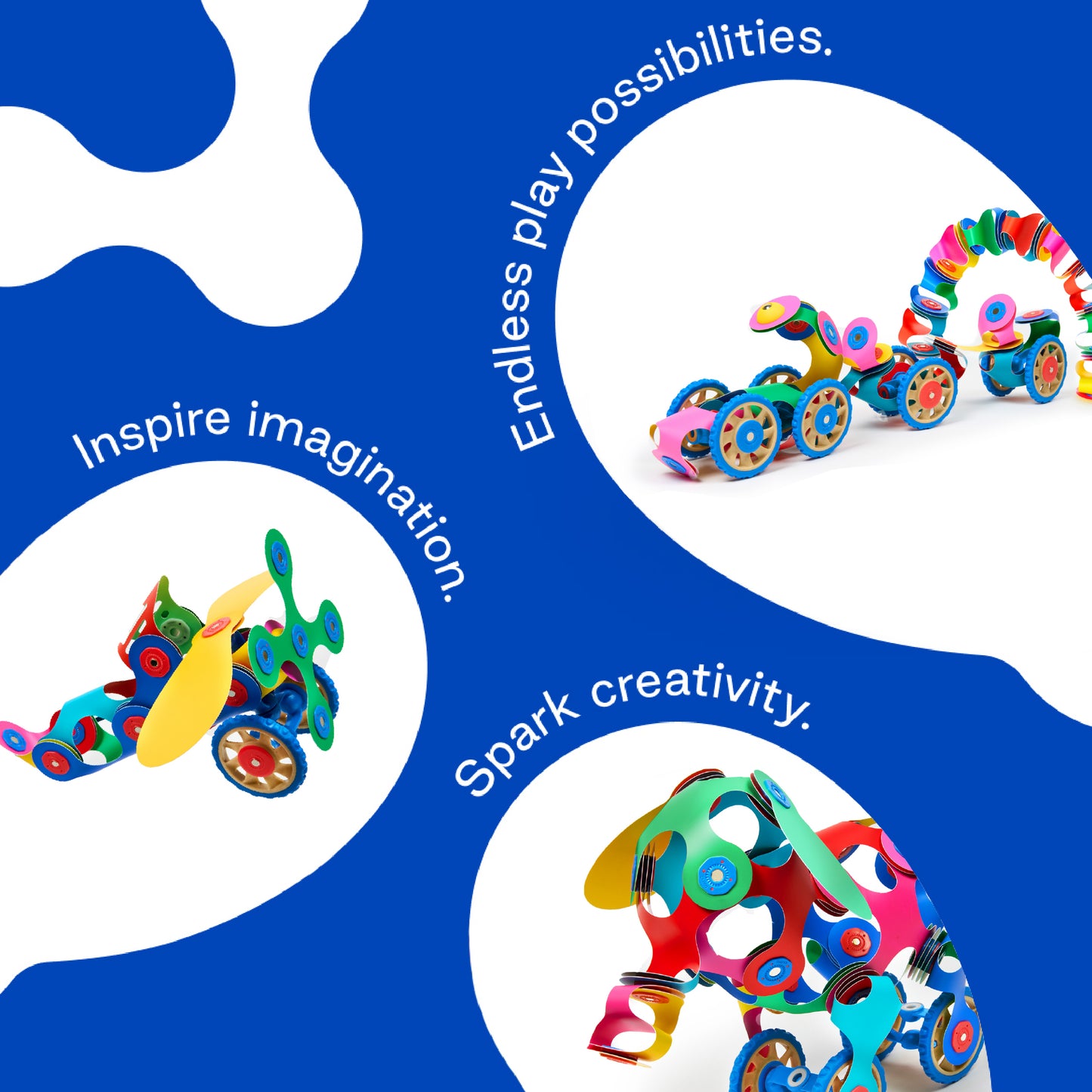 Clixo Wheel Creator Pack - 72 Piece Magnetic Building Set