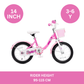 Chipmunk - MM 14 Inch Bicycle - Pink - Marah Kids
