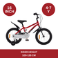 Chipmunk - RoyalBaby 16 Inch Bicycle - Red