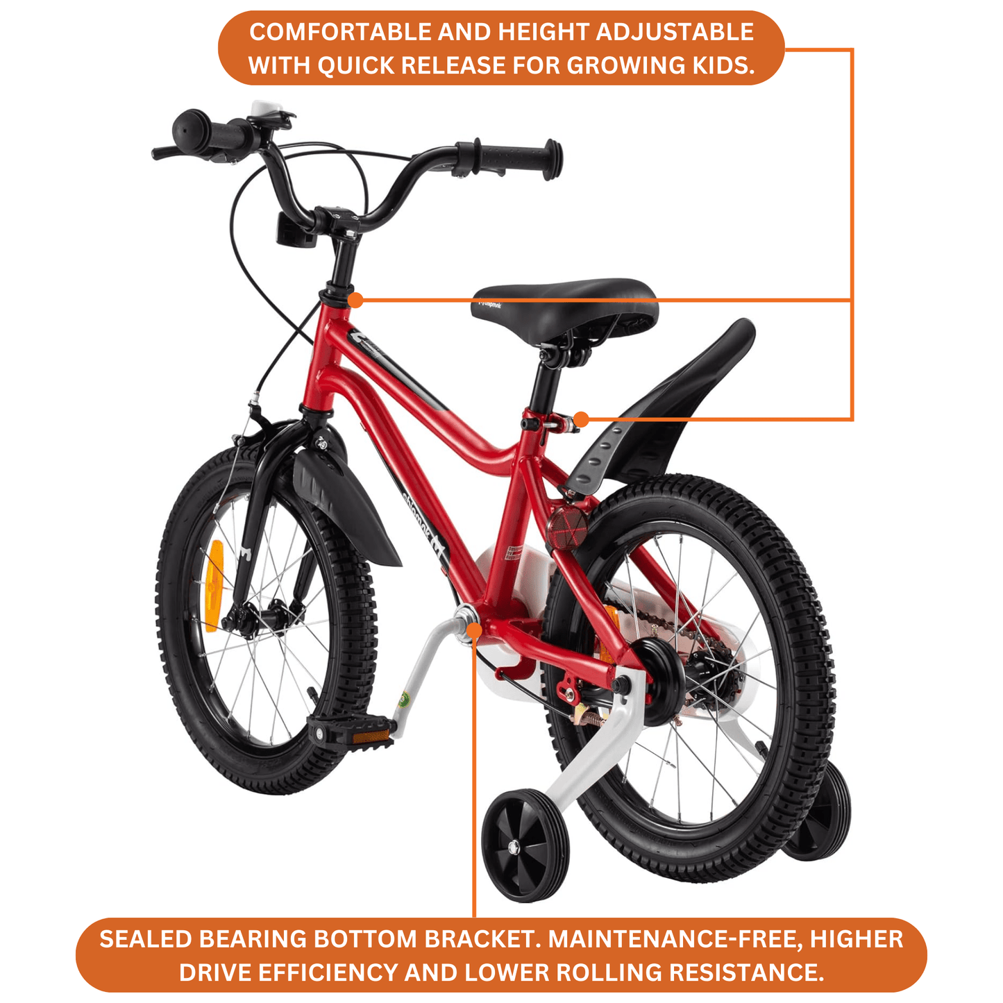 Chipmunk - RoyalBaby 16 Inch Bicycle - Red