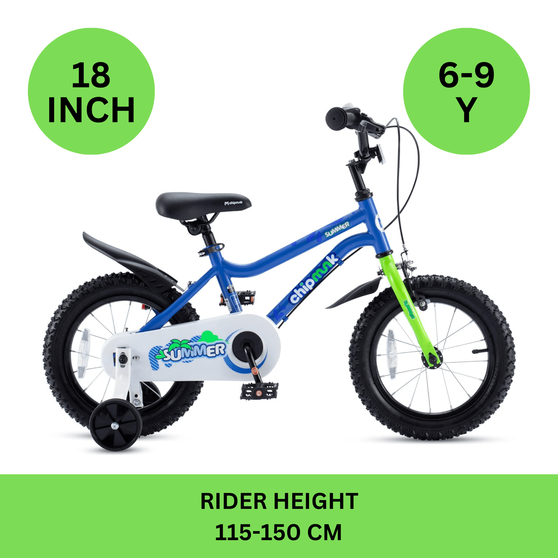 Chipmunk - MK 18 Inch Bicycle - Blue - Marah Kids