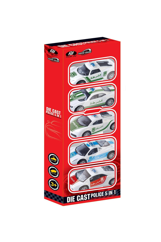 سيارة شرطة الإمارات العربية المتحدة من Power Joy Vroom Vroom Diecast متنوعة (قد يختلف الطراز واللون)