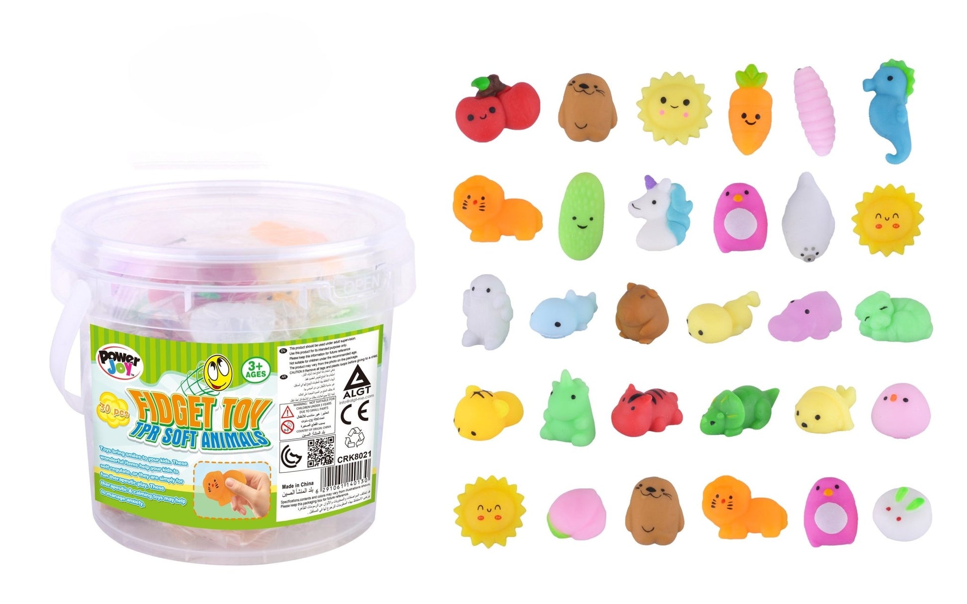 Power Joy - Soft Animals Fidget Toy - Multicolor - 30 Pcs - Marah Kids