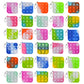 Power Joy - Pop It Keychain Fidget Toy - Multicolor - 30 Pcs - Marah Kids