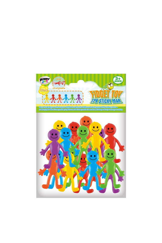 Power Joy Fidget Toy TPR Sticky Man 20 pieces