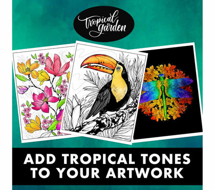 Crayola Tropical Garden Coloring Book – 40 Premium Pages for Adults & Older Kids - Marah Kids