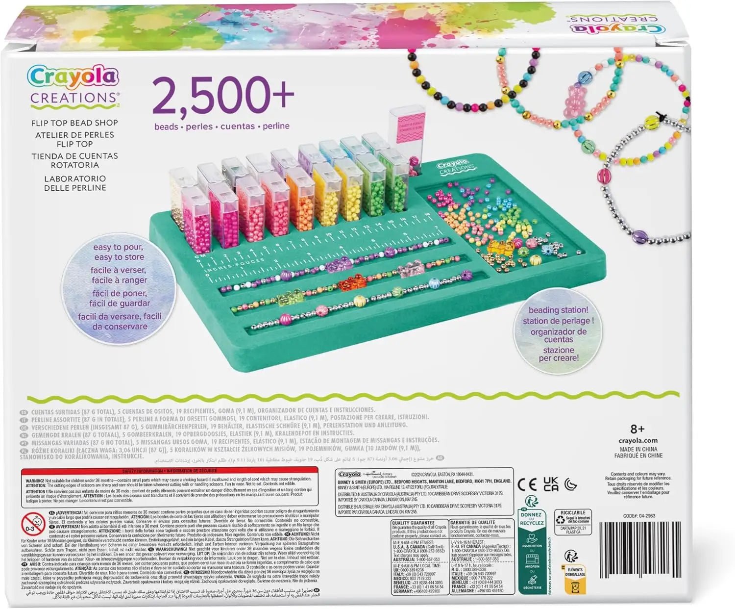 Crayola Creations Bead Laboratory Set – 2500 - Piece Jewelry Making Kit for Girls - Marah Kids