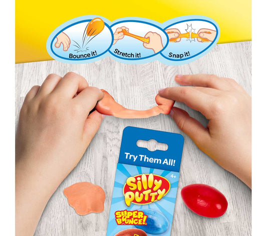 Crayola Silly Putty Specialty Pack – 4 Count | Superbounce, Lava, Superbright & Metallic Eggs | Classic Stretchy Toy for Kids & Adults, Sensory Fidget Fun, Safe & Nontoxic - Marah Kids