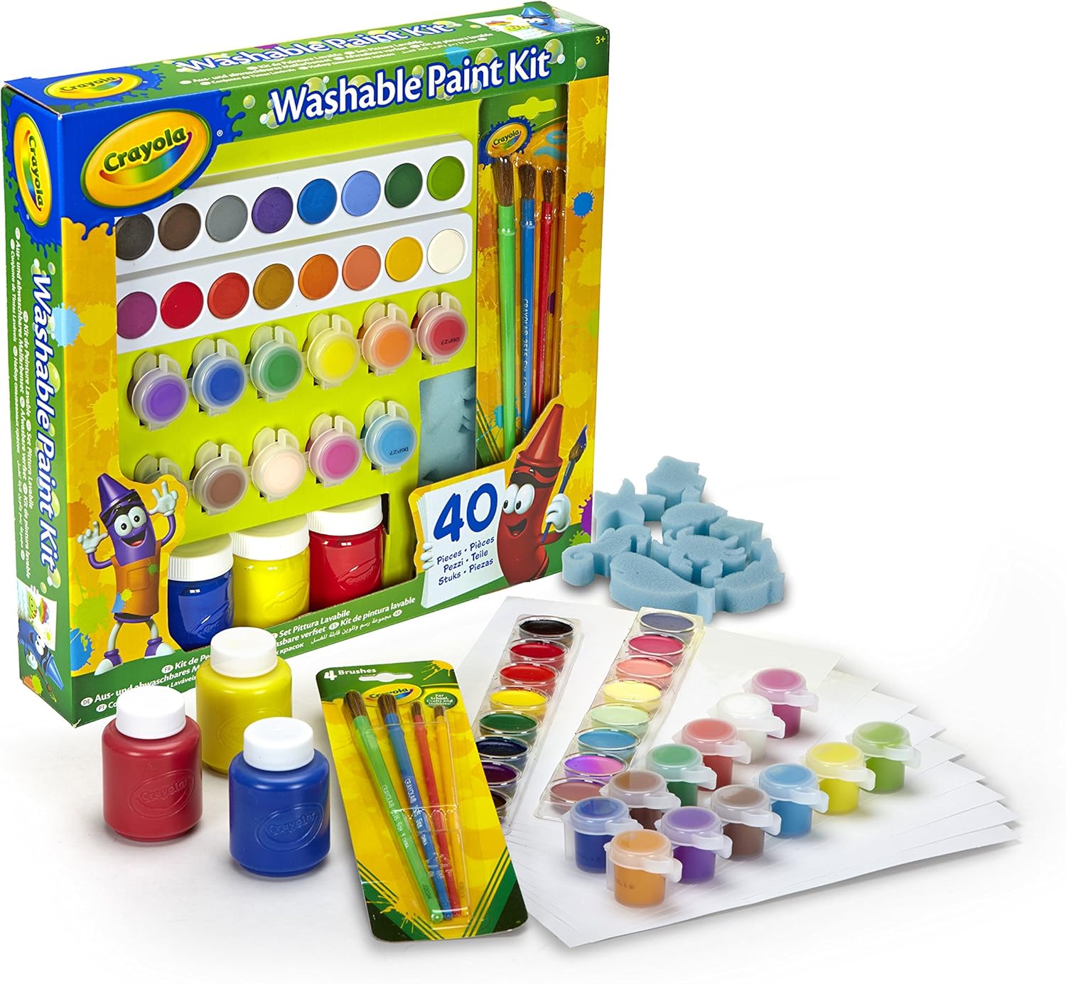 Crayola Washable Paint Set – 40 pcs - Marah Kids