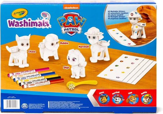 CRAYOLA - Washimals Paw Patrol Activity Set with 4 Puppies, 6 Washable Markers - Marah Kids