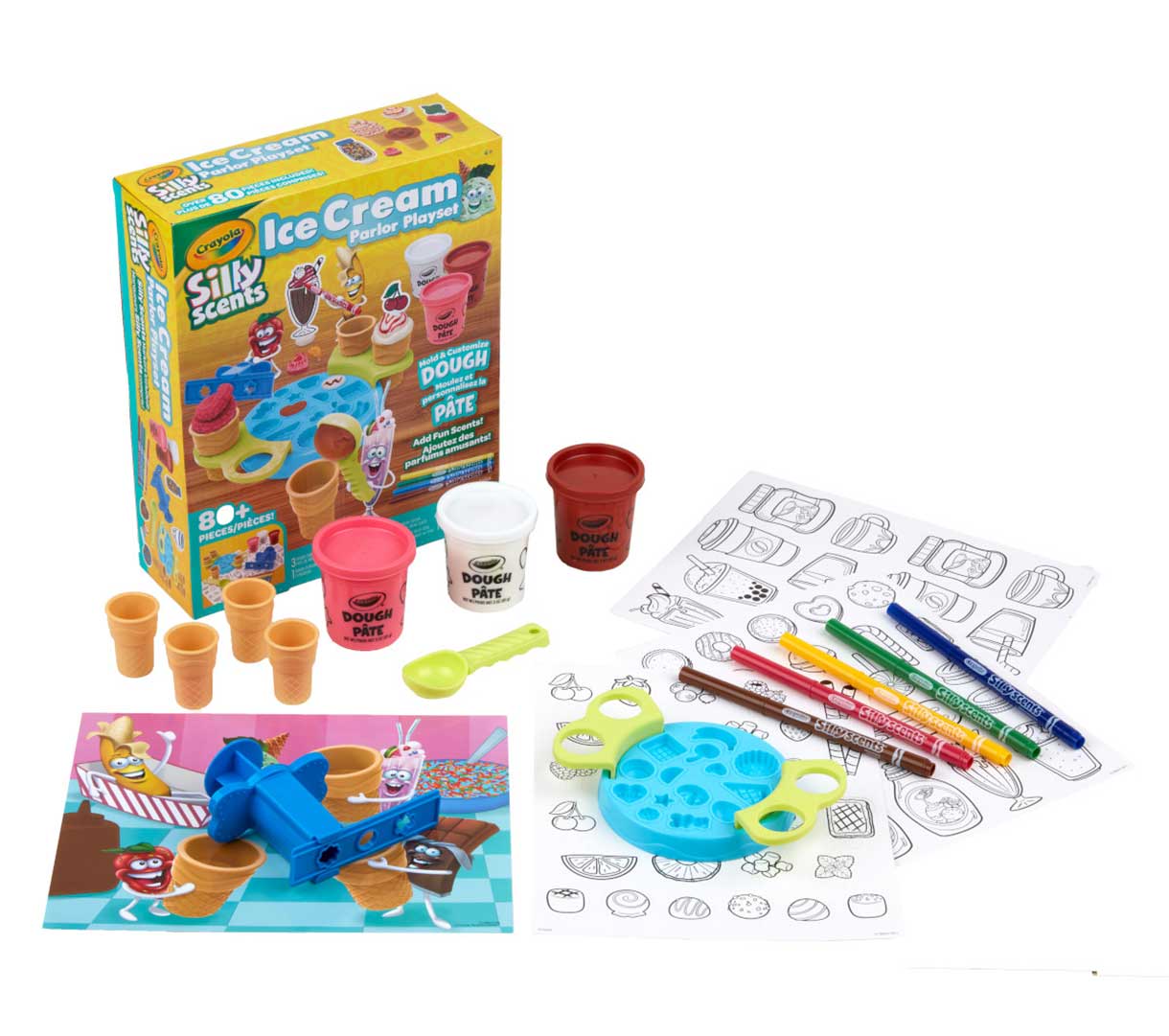 Crayola Silly Scents Ice Cream Parlor Play Set Ages 4+ - Marah Kids