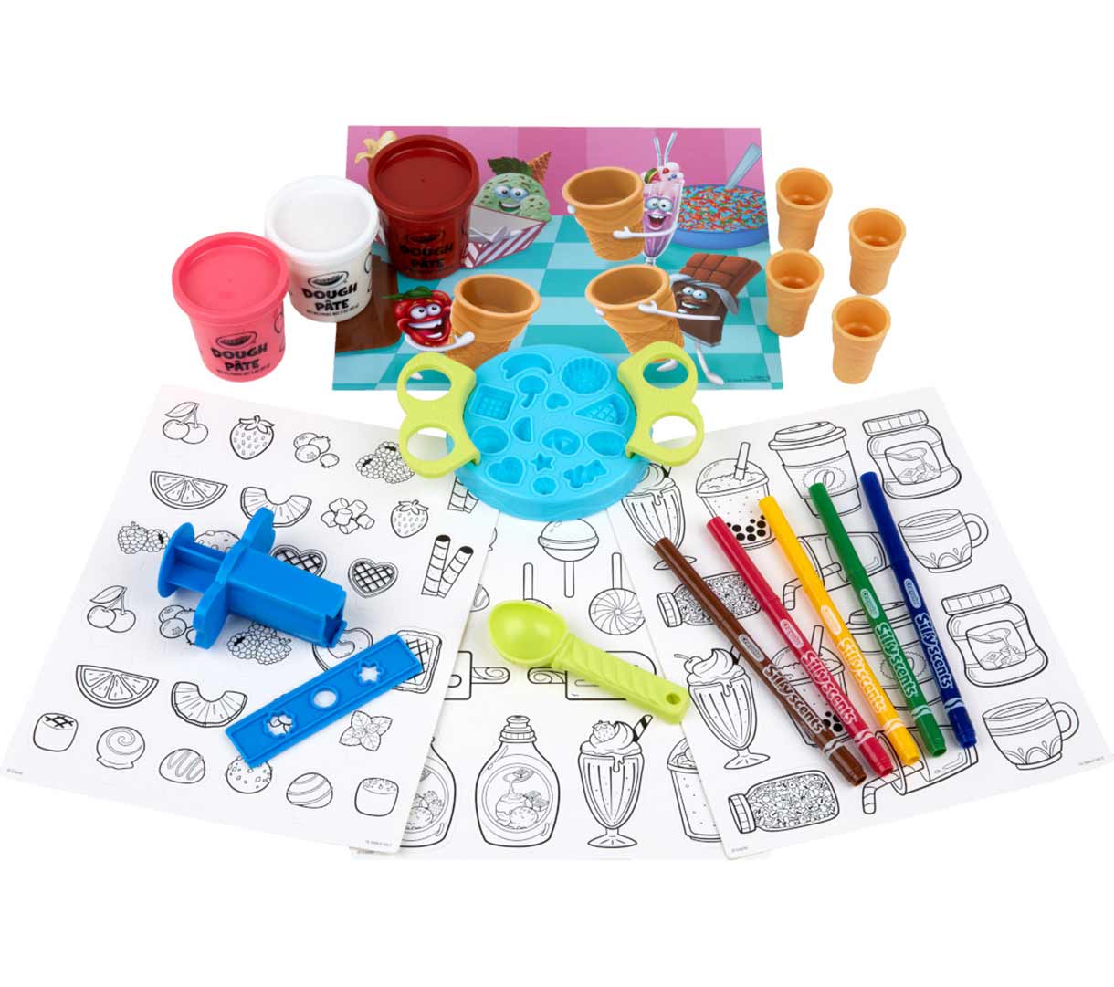 Crayola Silly Scents Ice Cream Parlor Play Set Ages 4+ - Marah Kids