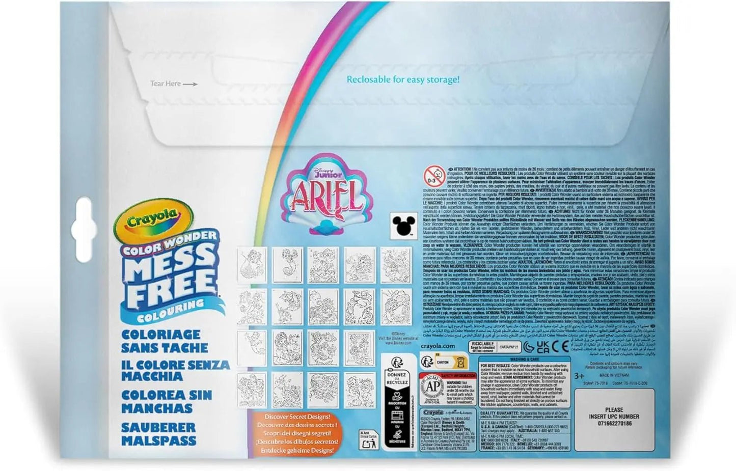 CRAYOLA - Color Wonder, Colouring Set Aryel Topic, Creative Activity for Children - Marah Kids