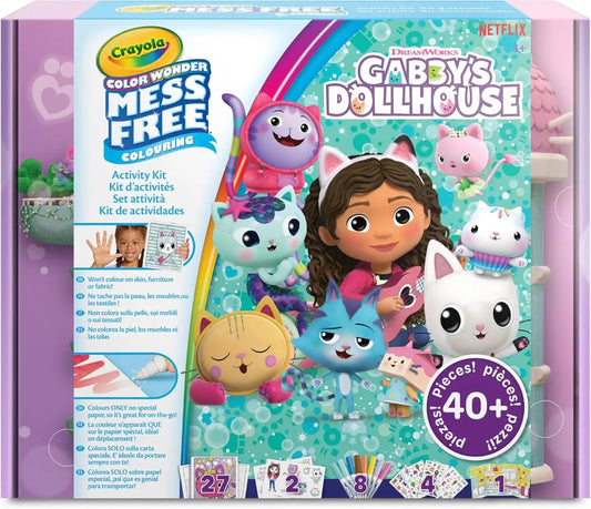 CRAYOLA - Color Wonder, Gabby's Dollhouse Stain Free Gift Set - Marah Kids