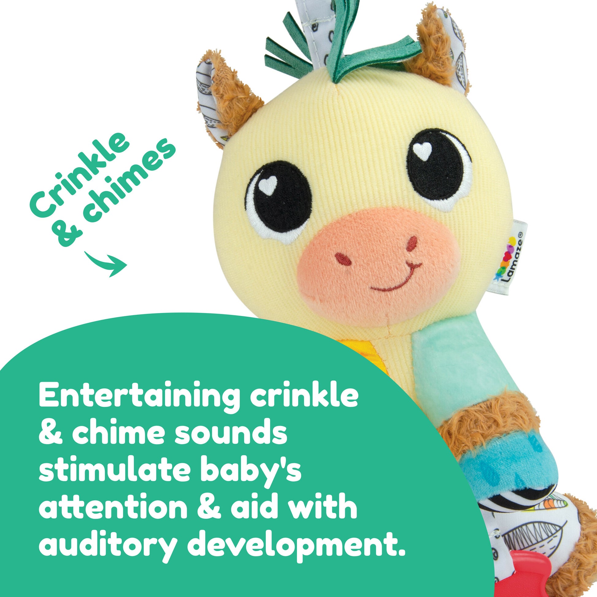 Lamaze Horse Clip & Go | Baby Sensory Toy, Crinkle & Rattle 0+ - Marah Kids