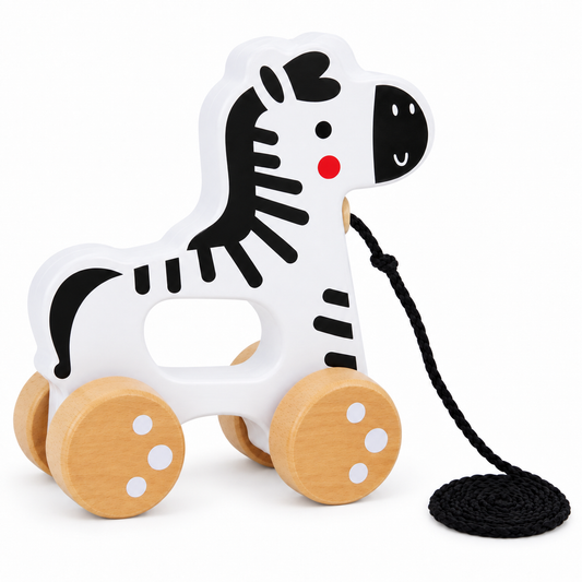 Tooky Toy Pull Along - Zebra