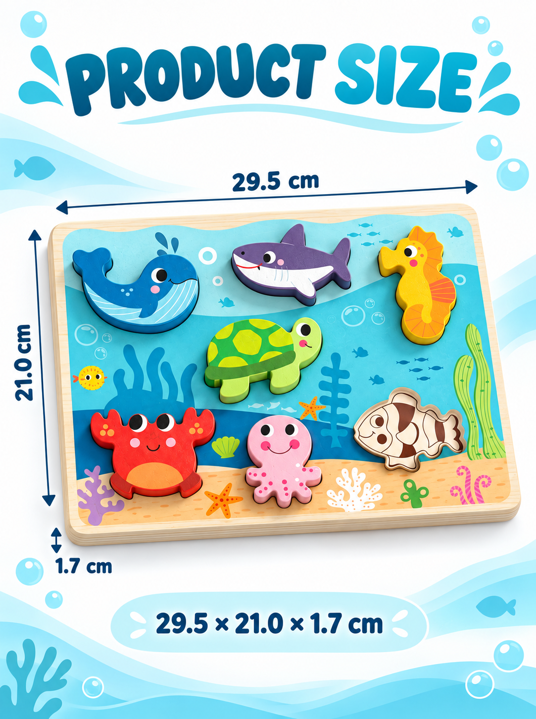 Tooky Toy Chunky Puzzle - Marine