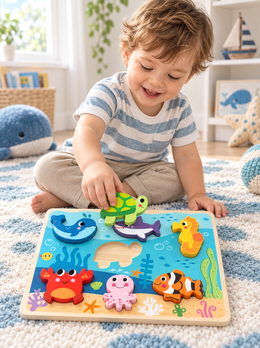 Tooky Toy Chunky Puzzle - Marine