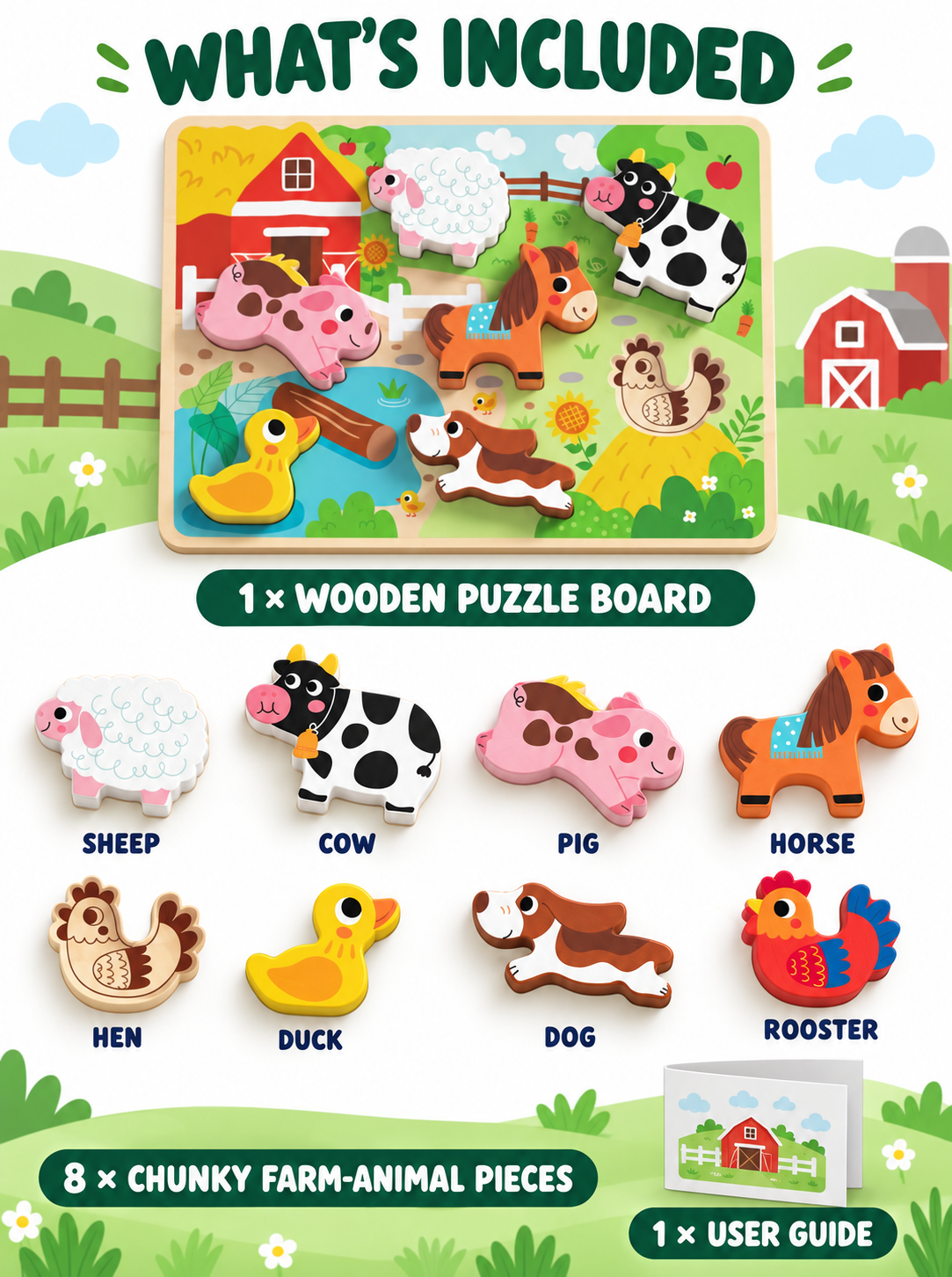 Tooky Toy Chunky Puzzle - Farm