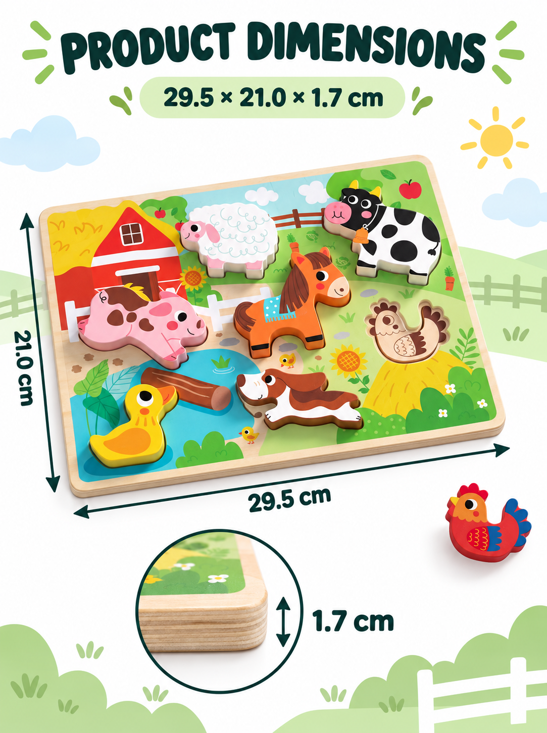 Tooky Toy Chunky Puzzle - Farm