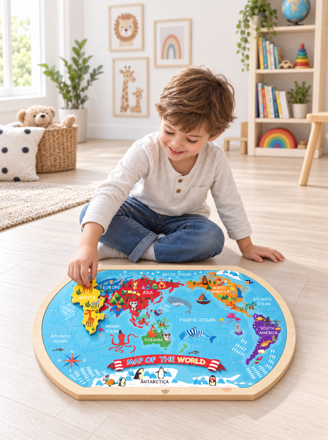Tooky Toy World Map Puzzle