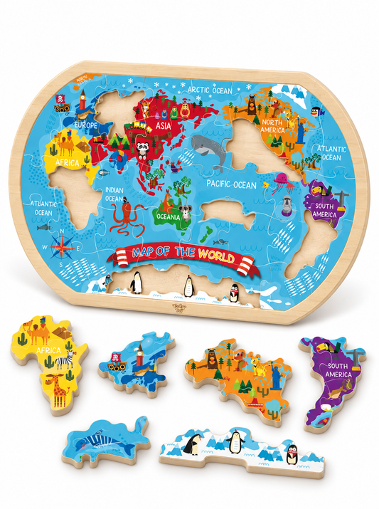 Tooky Toy World Map Puzzle