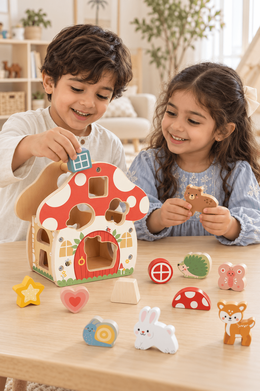 Tooky Toy Shape Sorter Mushroom House - Marah Kids
