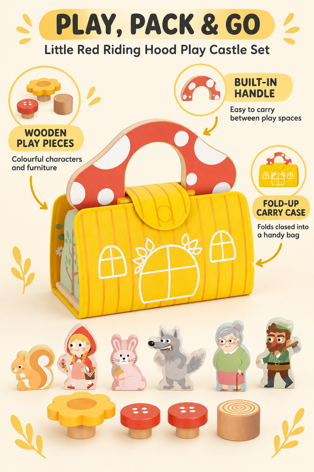 Tooky Toy Little Red Riding Hood Play Set