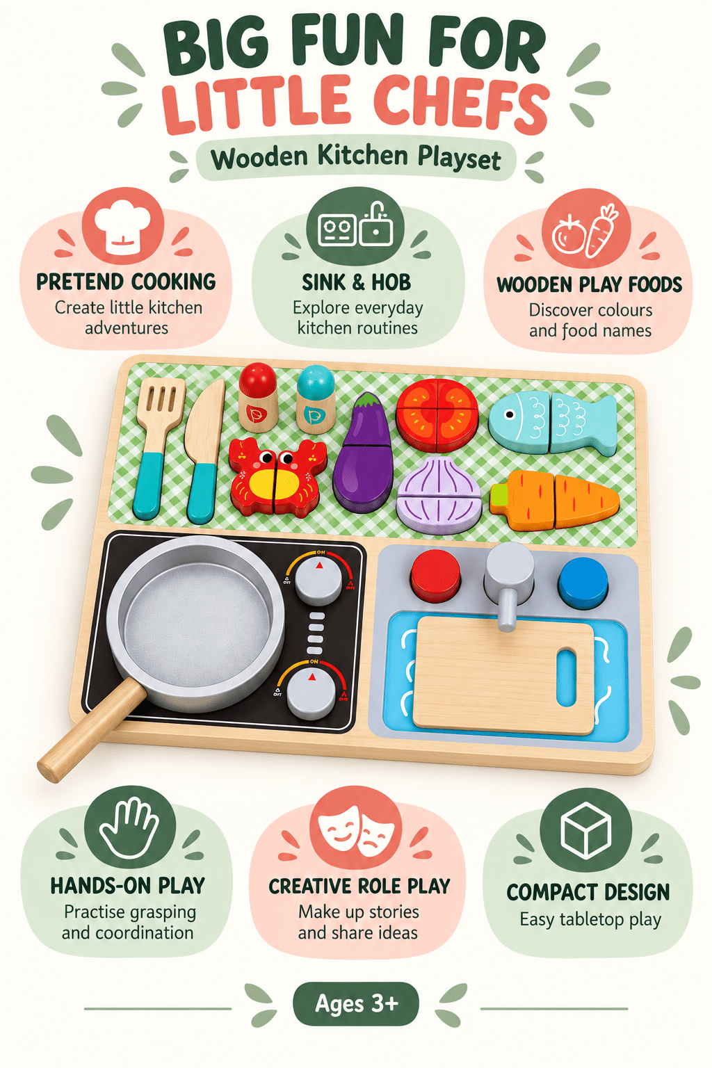 Tooky Toy Kitchen Playset - Marah Kids