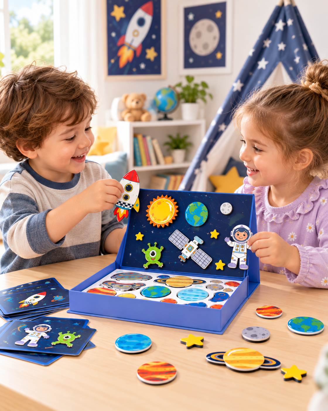 Tooky Toy Magnetic Box - Space - Marah Kids