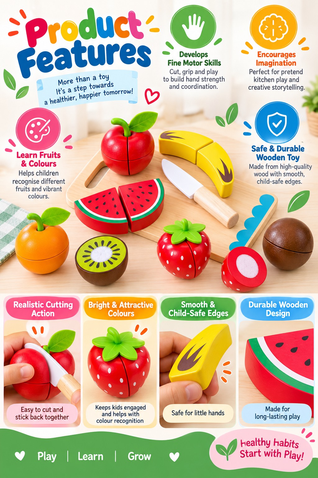 Tooky Toy Cutting Fruits - Marah Kids