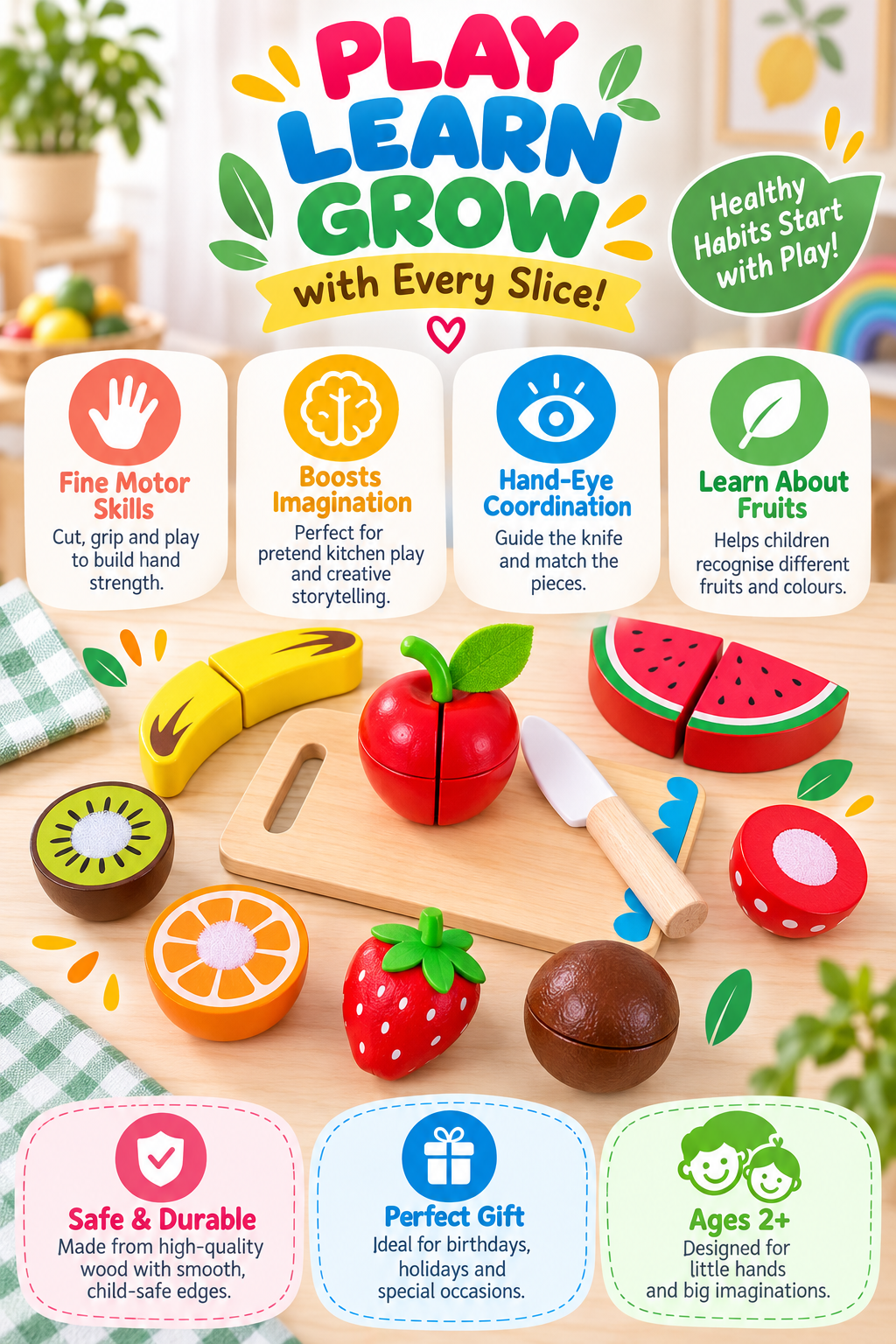 Tooky Toy Cutting Fruits - Marah Kids