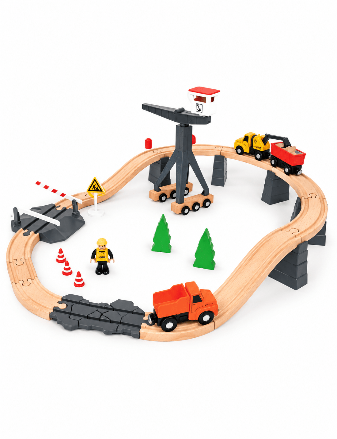 Tooky Toy Construction Yard Train Set - Medium - Marah Kids