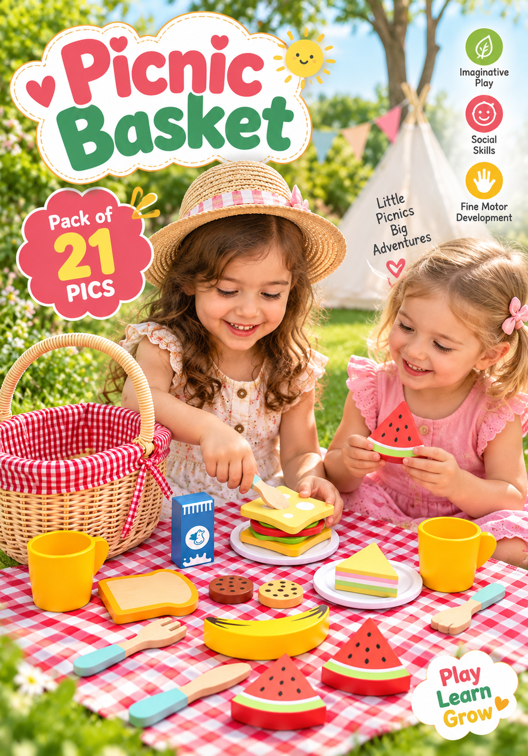 Tooky Toy Picnic Basket - Marah Kids