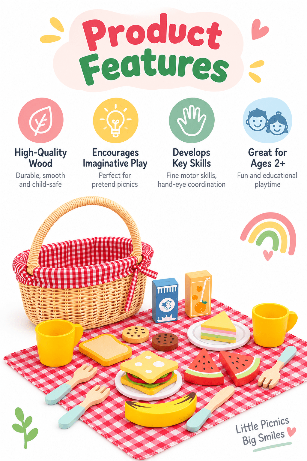 Tooky Toy Picnic Basket - Marah Kids